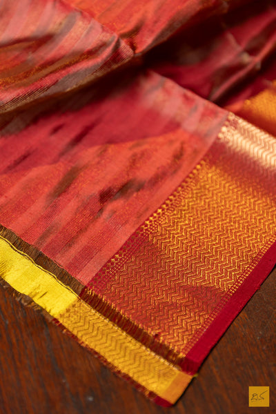 Shubha- Lime Green Maheshwari Pure Silk Handwoven Saree