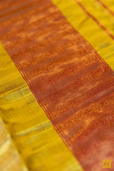 Shubha- Lime Green Maheshwari Pure Silk Handwoven Saree