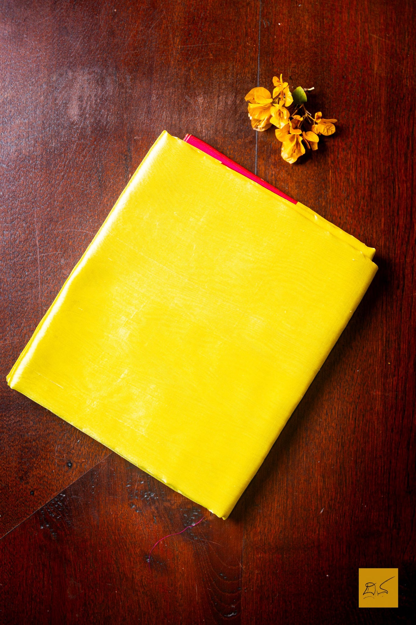 Mahasana- Yellow Chanderi Pure Silk Handwoven Saree