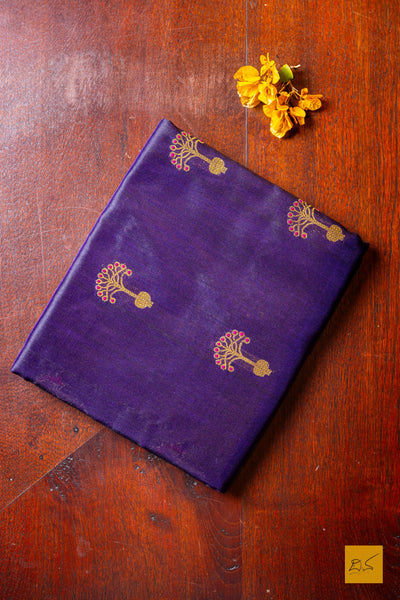 Mohanashini- Purple Chanderi Pure Silk Handwoven Saree