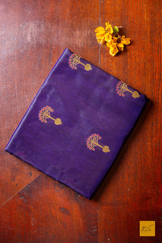 Mohanashini- Purple Chanderi Pure Silk Handwoven Saree