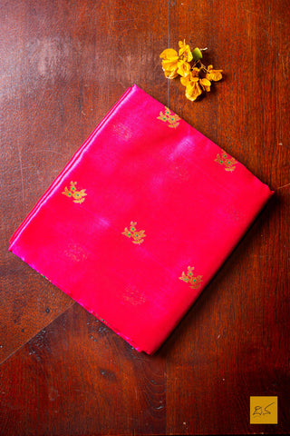 Mahamaya- Pink Chanderi Pure Silk Handwoven Saree