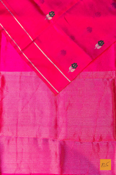 Sarayu- Pink Chanderi Pure Silk Handwoven Saree