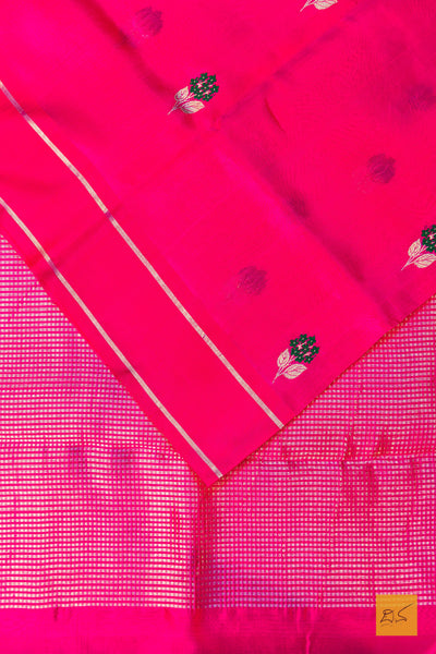 Sarayu- Pink Chanderi Pure Silk Handwoven Saree