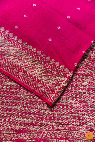 Shashikala- Pink Banarasi Munga Silk Handwoven Saree