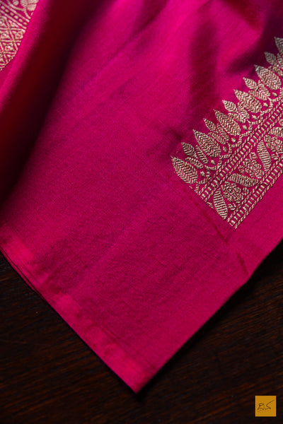 Shashikala- Pink Banarasi Munga Silk Handwoven Saree
