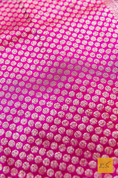 Magenta Brocade Banarasi Katan Silk Saree