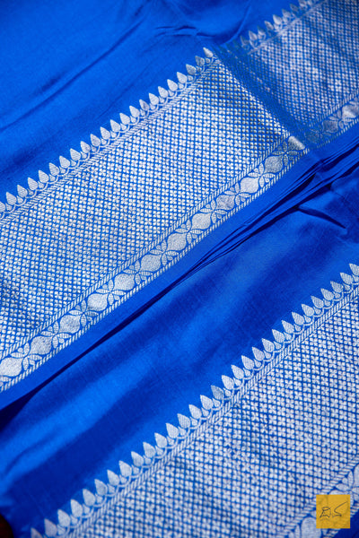 Blue Banarasi Chiniya Silk Saree