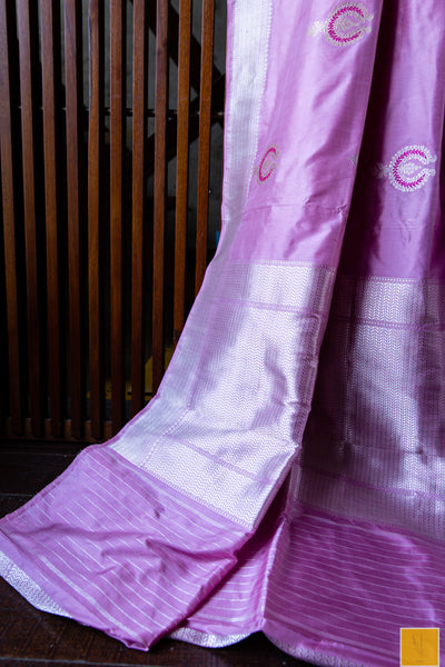 This is a beautiful Banarasi katan silk handwoven saree with intricate meenakari kadhwa buttas. Soft and easy to drape. New trend of Silk Saree designs, Silk Saree for artists, art lovers, architects, saree lovers, Saree connoisseurs, musicians, dancers, doctors, Silk Saree, indian saree images, latest sarees with price, only saree images, new Silk saree design.