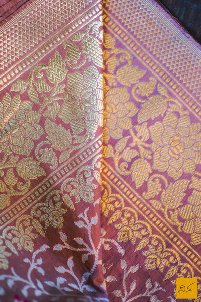 This is a gorgeous Banarasi Handwoven Silk Saree withmeena patola all over the body. The saree has a golden phulkari border. The meena work is so exquisite that it makes the saree adorable. The blouse is of rose pink colour with border. New trend of Banarasi Saree designs, Banarasi Saree for artists, art lovers, architects, saree lovers, Saree connoisseurs, musicians, dancers, doctors, Banarasi silk saree, indian saree images, latest sarees with price, only saree images, new Banarasi saree design.