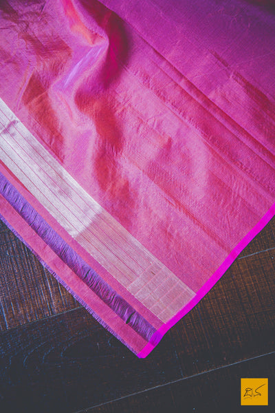 This wonderful Banarasi Kora Silk Organza Handwoven Saree has a body in pink colour. New trend of Banarasi Saree designs, Banarasi Saree for artists, art lovers, architects, saree lovers, Saree connoisseurs, musicians, dancers, doctors, Banarasi silk saree, indian saree images, latest sarees with price, only saree images, new Banarasi saree design.