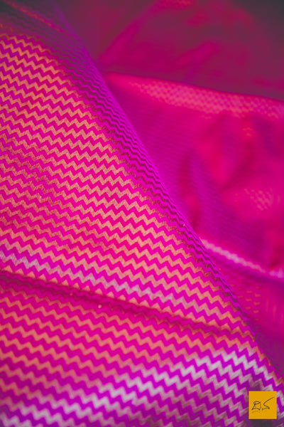 A beautiful katan silk banarasi handwoven sari with a pink body. New trend of Banarasi Saree designs, Banarasi Saree for artists, art lovers, architects, saree lovers, Saree connoisseurs, musicians, dancers, doctors, Banarasi Katan silk saree, indian saree images, latest sarees with price, only saree images, new Banarasi saree design.