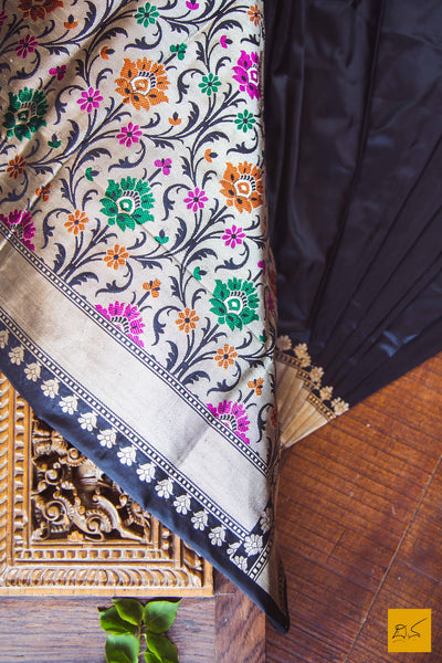 A beautiful banarasi katan silk handwoven sari with paithani border and pallu. New trend of Banarasi Saree designs, Banarasi Saree for artists, art lovers, architects, saree lovers, Saree connoisseurs, musicians, dancers, doctors, Banarasi katan silk saree, indian saree images, latest sarees with price, only saree images, new Banarasi saree design.