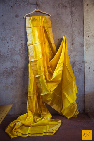 YELLOW chanderi silk handwoven saree for cocktail party, informal , formal, latest design 2022, sarees designs, new trend sarees, indian sarees