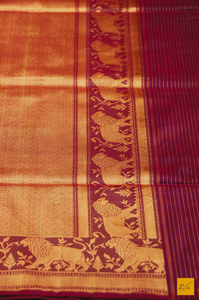 This is a beautiful banarasi katan silk saree with sona rupa kadhwa lion motifs. New trend of Banarasi designs, Banarasi for artists, art lovers, architects, saree lovers, saree connoisseurs, musicians, dancers, doctors, Banarasi Katan silk saree, indian saree images, latest saree with price, only saree images, new Banarasi saree design.