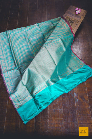 Indian wedding, handwoven saree for classical music singers, dancers, architects, saree connoiseurs, saree collectors, brides, brides maids. This is a pure katan silk saree which has a very soft drape and can be accessorised with diamonds, peals, precious stone jewellery depending on the occasion. Looks dressy with a gajra too. Traditional yet contemporary in its look.