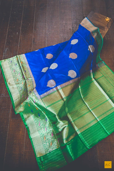 A wonderful banarasi katan silk handwoven sari with classic kadhwa buttas crafted in this finest weave style of kadhiyal meenakari. New trend of Banarasi Saree designs, Banarasi Saree for artists, art lovers, architects, saree lovers, Saree connoisseurs, musicians, dancers, doctors, Banarasi silk saree, indian saree images, latest sarees with price, only saree images, new Banarasi saree design.